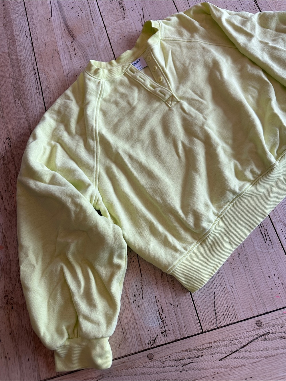 Old Navy Light Yellow Crewneck Sweater